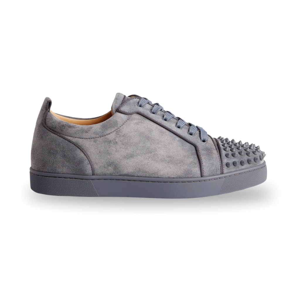 Christian Louboutin Louis Junior Spikes Ljusgrå